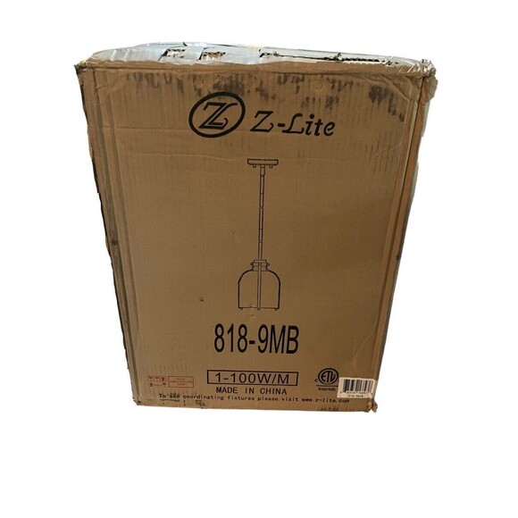 Z-Lite 818-9MB Pearson 1 Light 10 inch Matte Black Pendant Ceiling Light - Picture 10 of 16